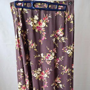 The Limited Brown Floral Wrap-around skirt - size 8